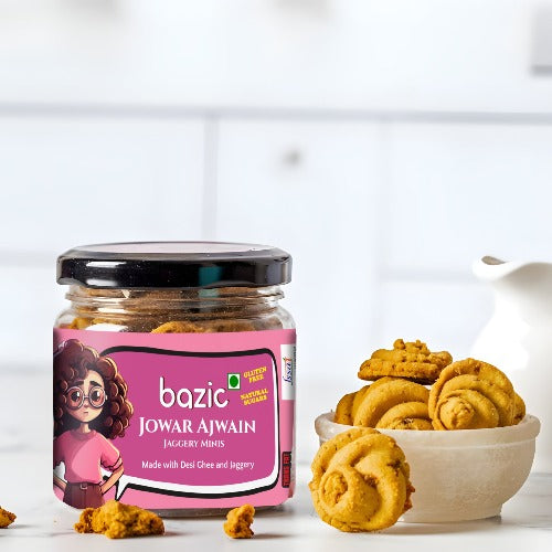 Jowar Ajwain Jaggery Mini Cookies 75g