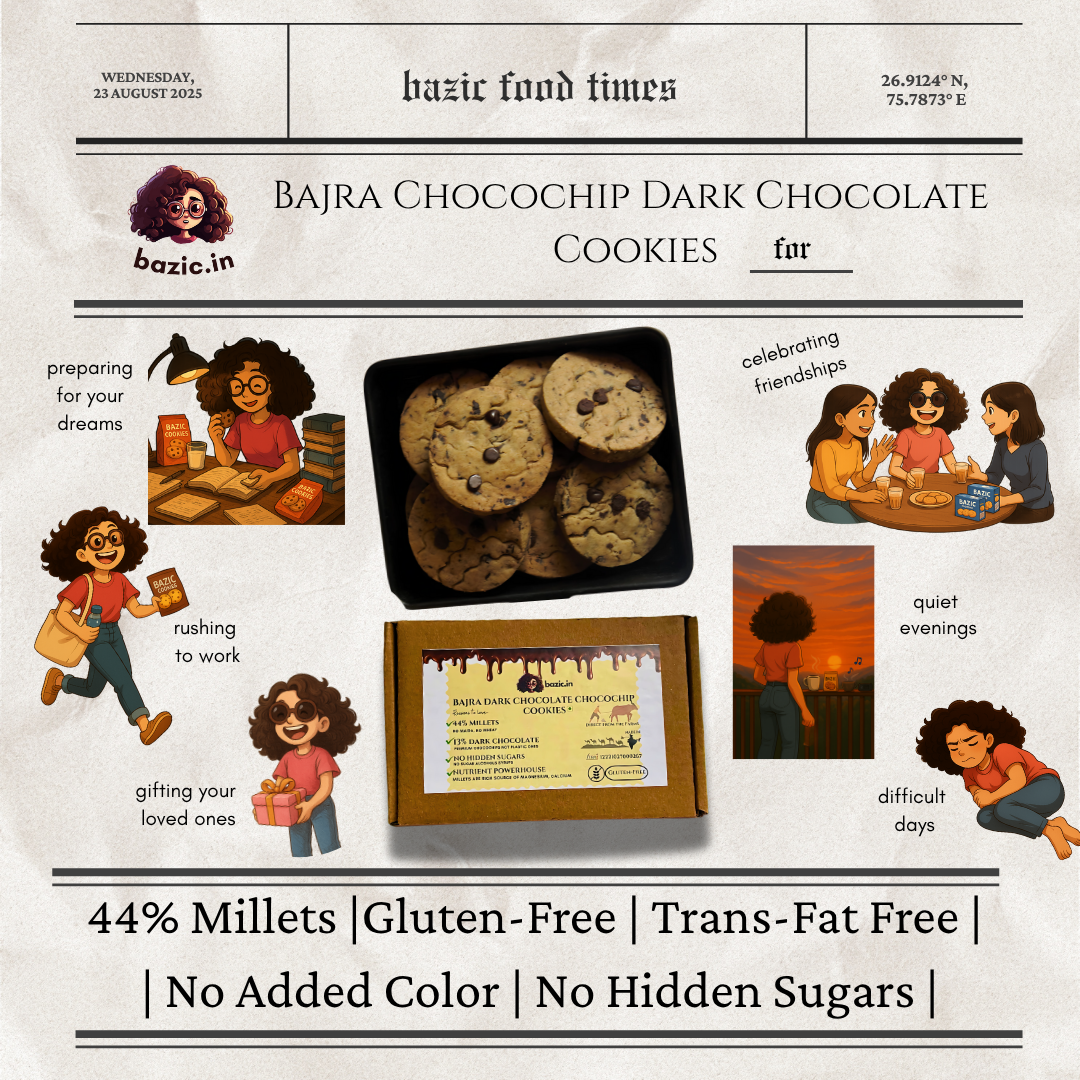 Bajra Chocochip Dark Chocolate Millet Butter Cookies 140g