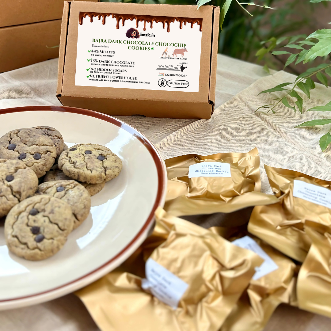 Bajra Chocochip Dark Chocolate Millet Butter Cookies 140g