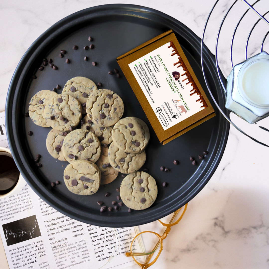 Bajra Chocochip Dark Chocolate Millet Butter Cookies 140g