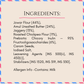 Bazic mini cookie ingredient declaration — jowar flour, butter, jaggery, chickpea flour, inulin