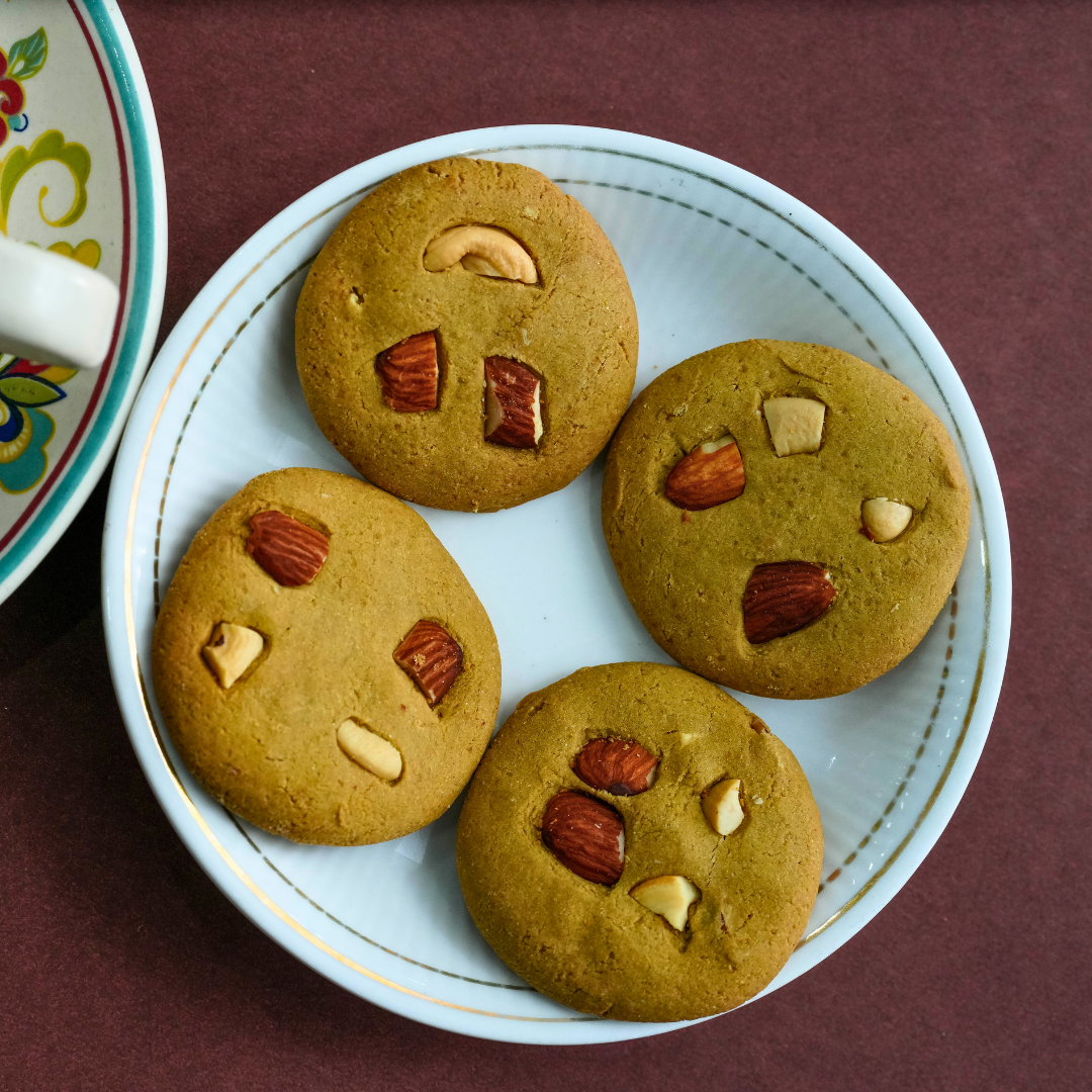 Bajra Almond Cashew Millet Butter Cookies | Jaggery-Sweetened, Butter-Rich, No Refined Sugar | 140g