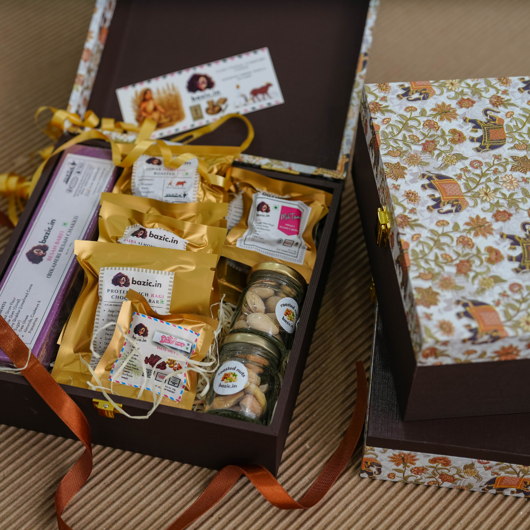 Bazic Millet Gift Hamper Unboxed – Assorted Millet Cookies and Laddoos