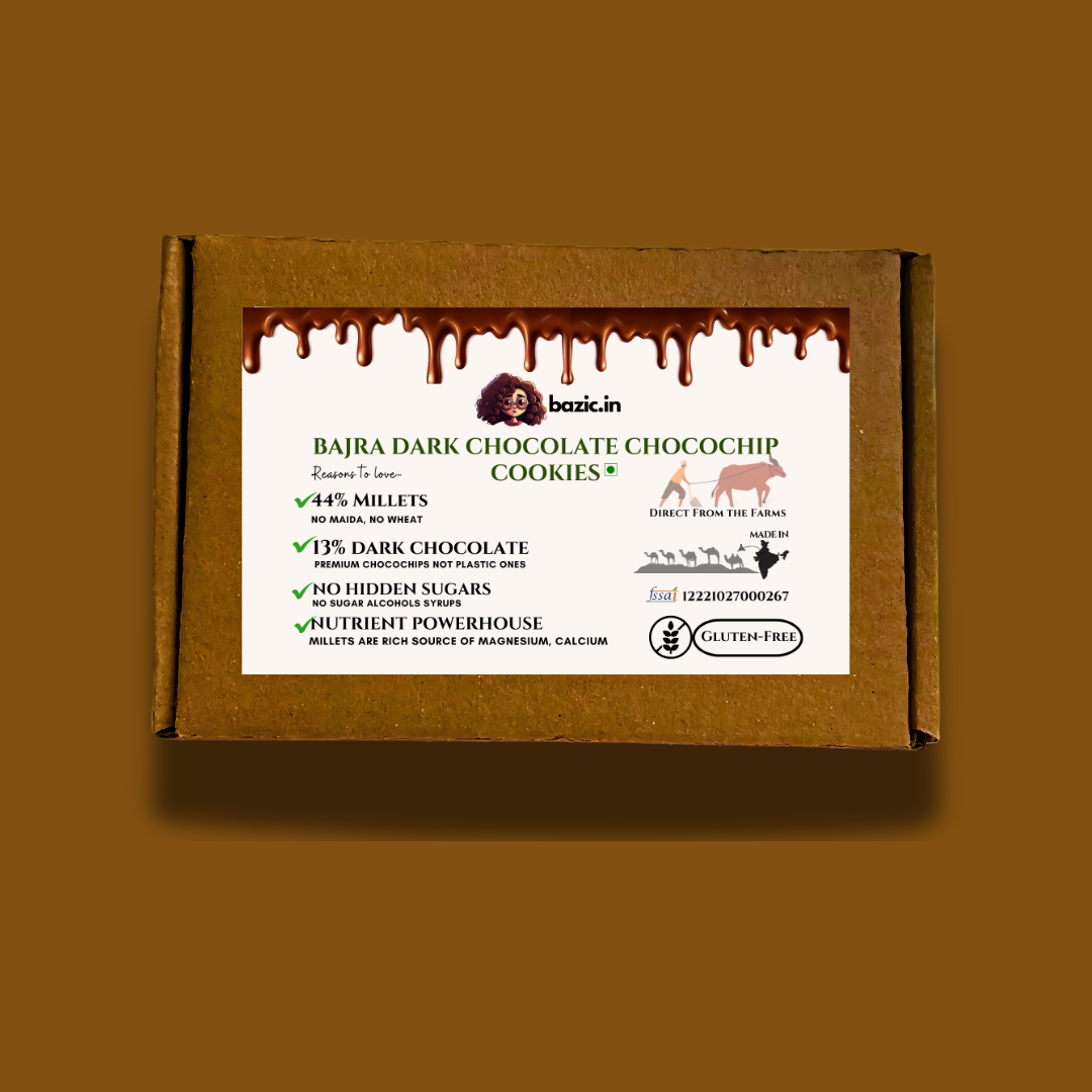 Bajra Chocochip Dark Chocolate Millet Butter Cookies 140g