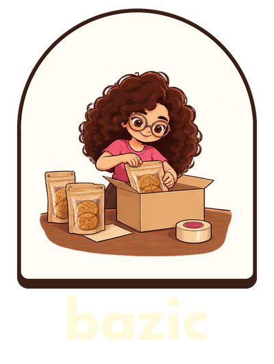 Tubu packing a bazic box, arch illustration